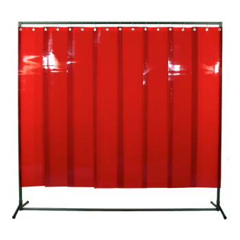 Stellwand / Schutzwand VIPER 2000 mit Lamellenvorhang "EXTREME" aus 300 x 2,0 mm Lamellen